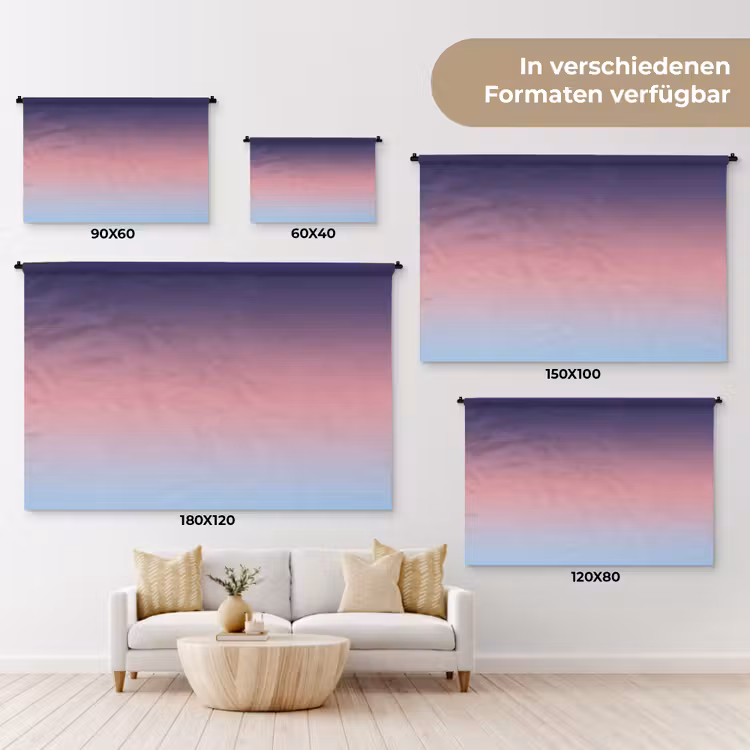 Wandteppich - Farbverlauf – Lila – Rosa — 8