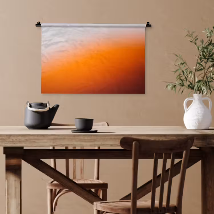Wandteppich - Farbverlauf – Orange – Abstrakt — 3