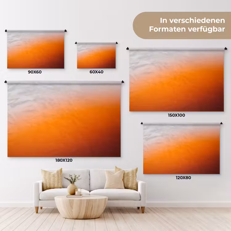 Wandteppich - Farbverlauf – Orange – Abstrakt — 8
