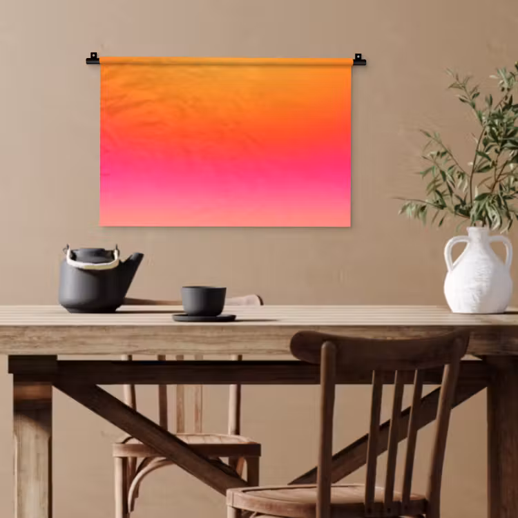 Wandteppich - Farbverlauf – Orange – Rosa — 3