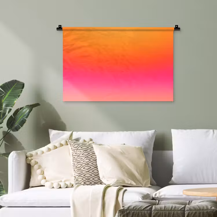 Wandteppich - Farbverlauf – Orange – Rosa — 4