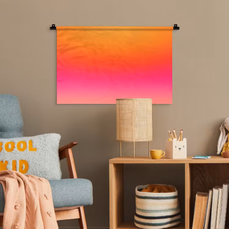 Wandteppich - Farbverlauf – Orange – Rosa — 5