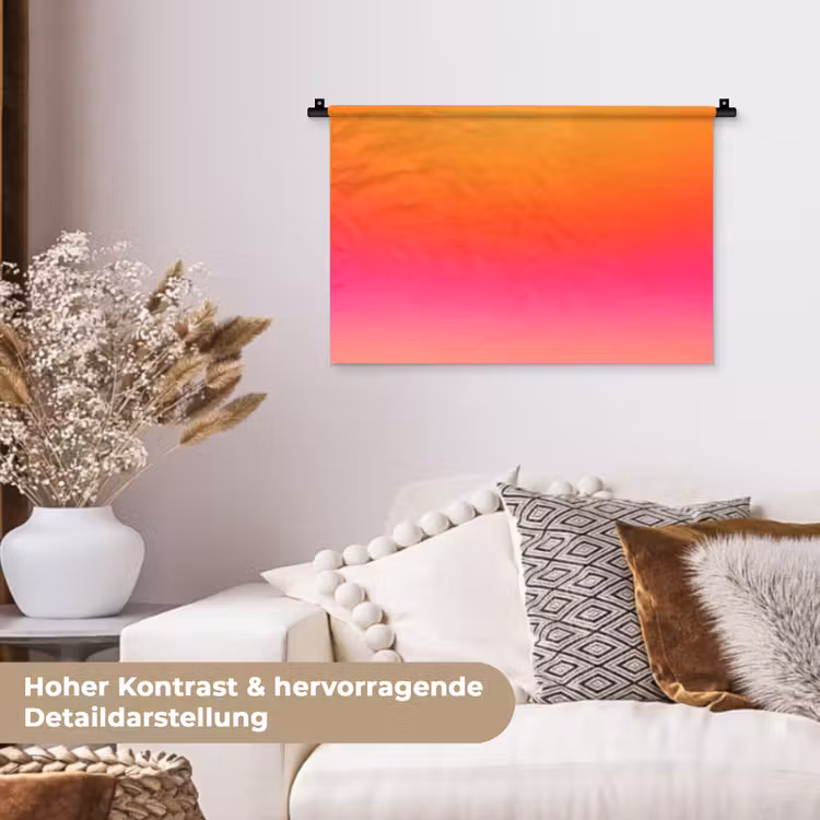 Wandteppich - Farbverlauf – Orange – Rosa — 6