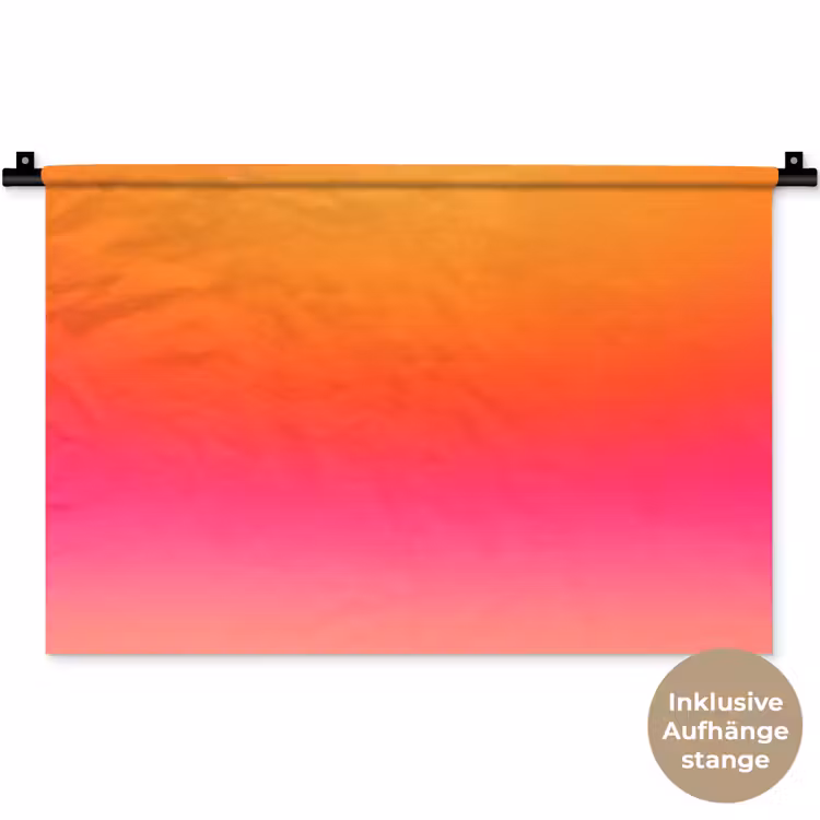 Wandteppich - Farbverlauf – Orange – Rosa — 9