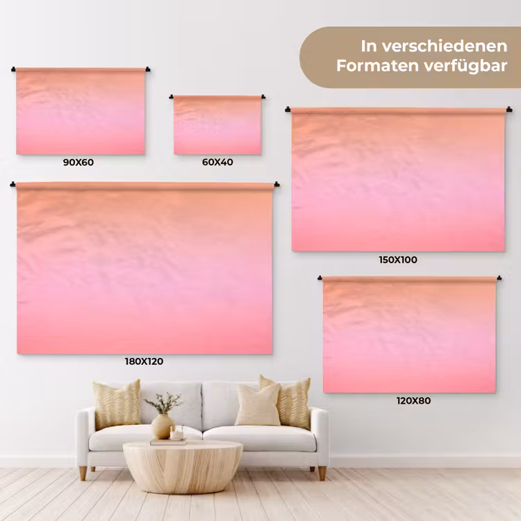 Wandteppich - Farbverlauf – Rosa – Orange — 8