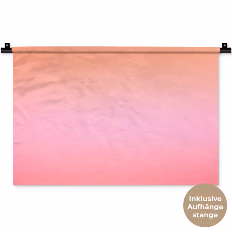 Wandteppich - Farbverlauf – Rosa – Orange — 9