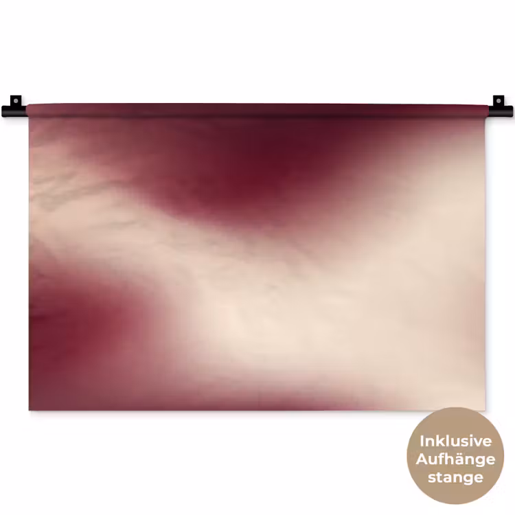 Wandteppich - Farbverlauf – Rot – Beige — 9