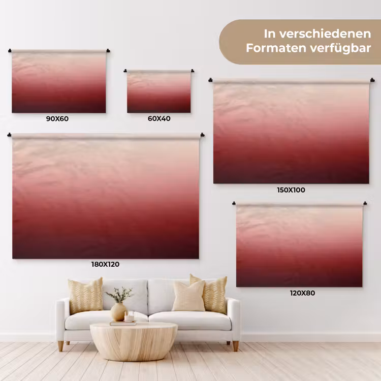 Wandteppich - Farbverlauf – Rot – Rosa — 8