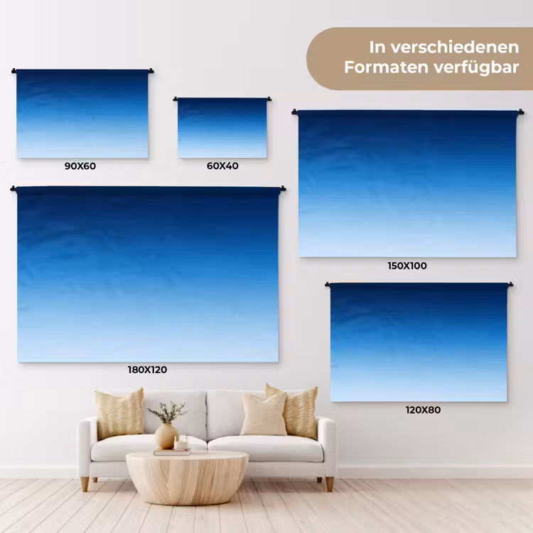 Wandteppich - Himmel – Blau – Farbverlauf — 8