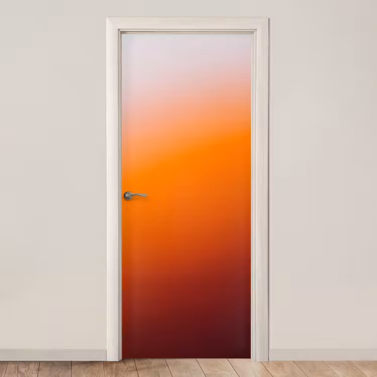 Türtapete - Farbverlauf – Orange – Abstrakt — 1
