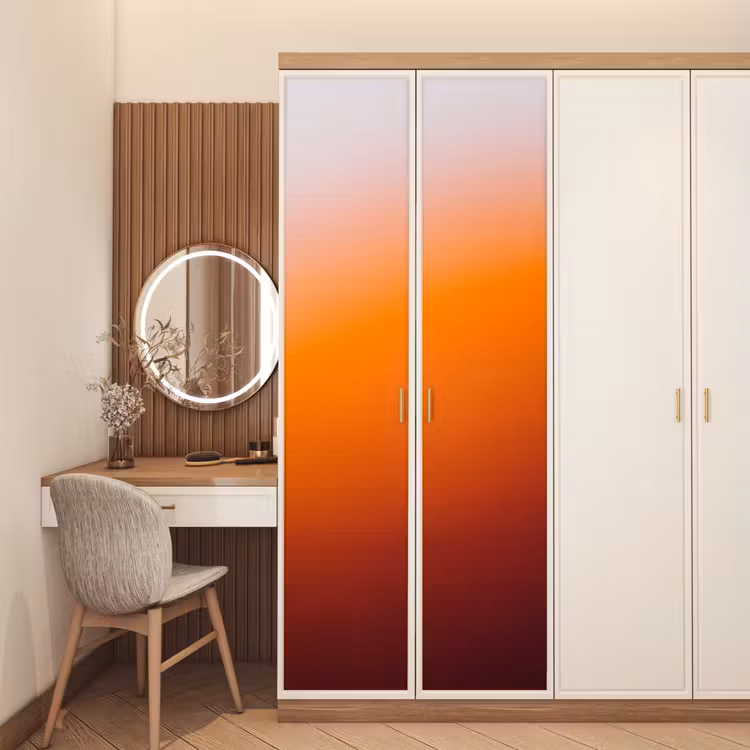 Türtapete - Farbverlauf – Orange – Abstrakt — 4