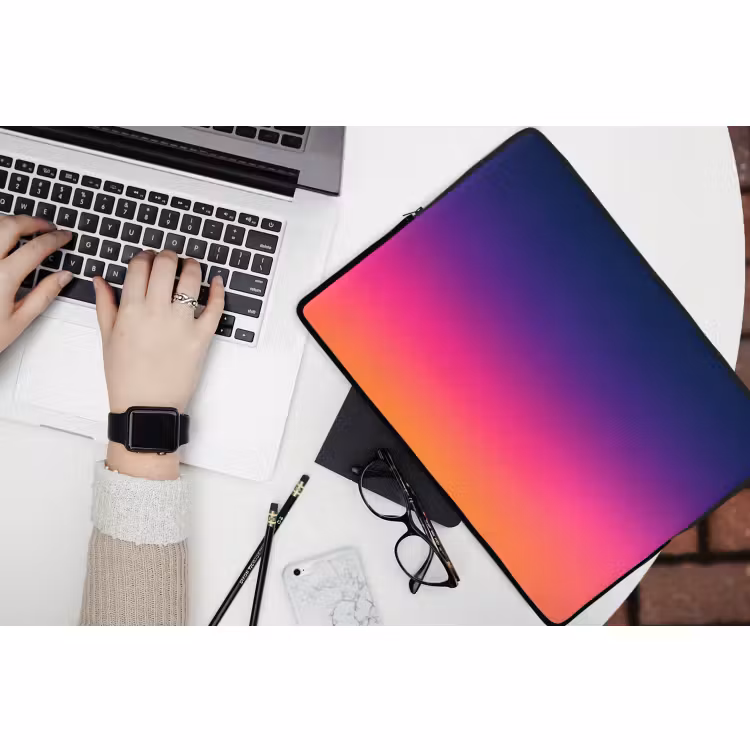 Laptop hülle - Farbverlauf – Fließend – Abstrakt — 3