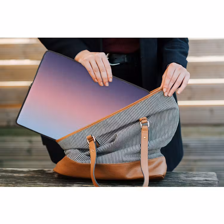 Laptop hülle - Farbverlauf – Lila – Rosa — 4