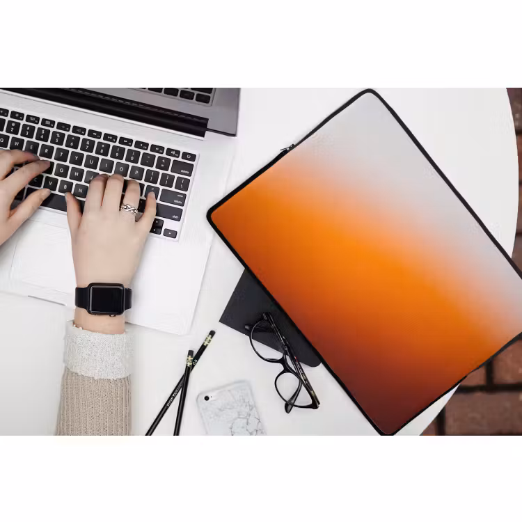 Laptop hülle - Farbverlauf – Orange – Abstrakt — 3