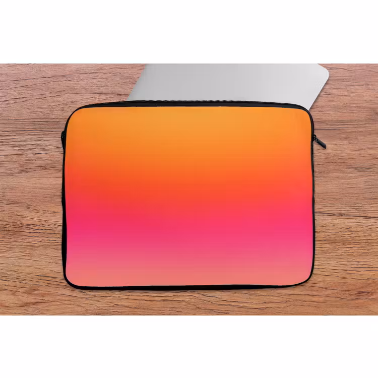Laptop hülle - Farbverlauf – Orange – Rosa — 2