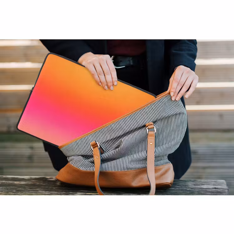 Laptop hülle - Farbverlauf – Orange – Rosa — 4