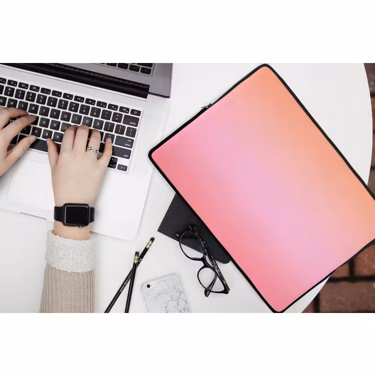 Laptop hülle - Farbverlauf – Rosa – Orange — 3