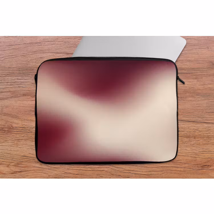 Laptop hülle - Farbverlauf – Rot – Beige — 2