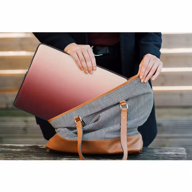 Laptop hülle - Farbverlauf – Rot – Rosa — 4