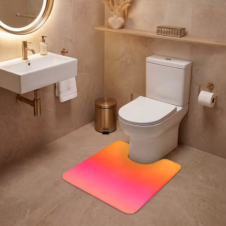 WC Vorleger - Farbverlauf – Orange – Rosa — 4