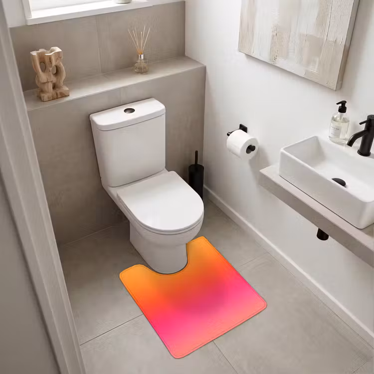 WC Vorleger - Farbverlauf – Orange – Rosa — 6