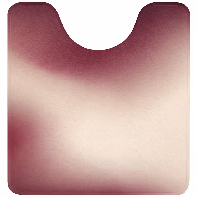WC Vorleger - Farbverlauf – Rot – Beige — 1