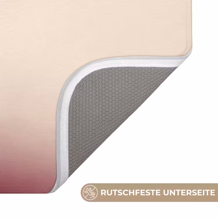 WC Vorleger - Farbverlauf – Rot – Beige — 3