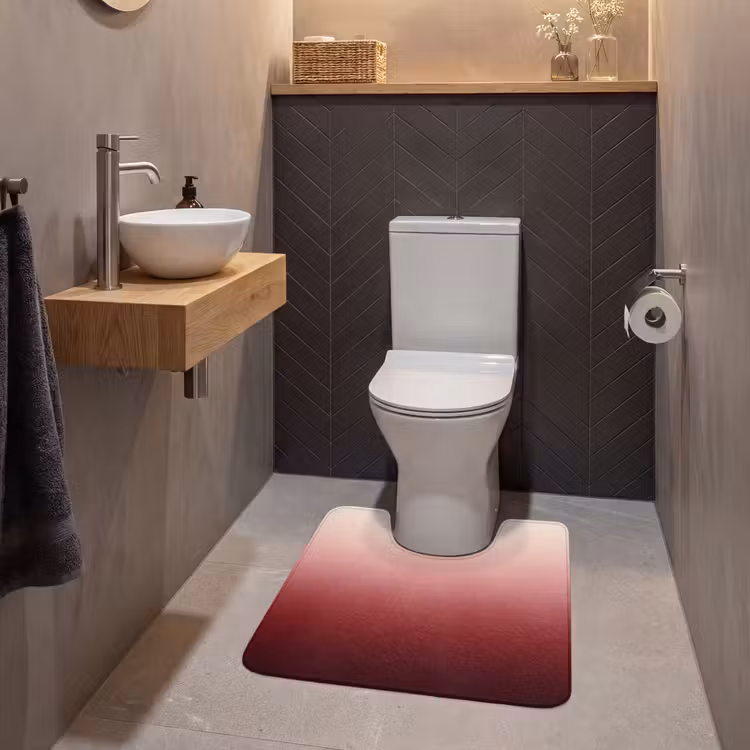 WC Vorleger - Farbverlauf – Rot – Rosa — 2