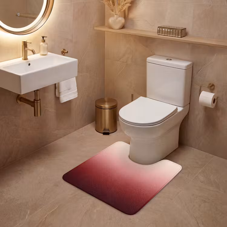 WC Vorleger - Farbverlauf – Rot – Rosa — 4