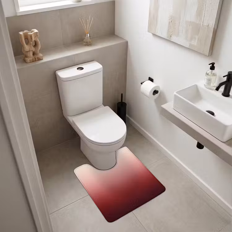 WC Vorleger - Farbverlauf – Rot – Rosa — 6