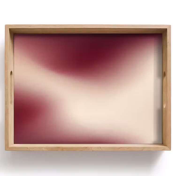 Tablett - Farbverlauf – Rot – Beige — 1