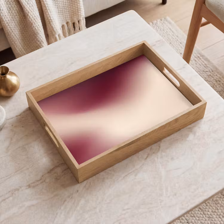 Tablett - Farbverlauf – Rot – Beige — 2