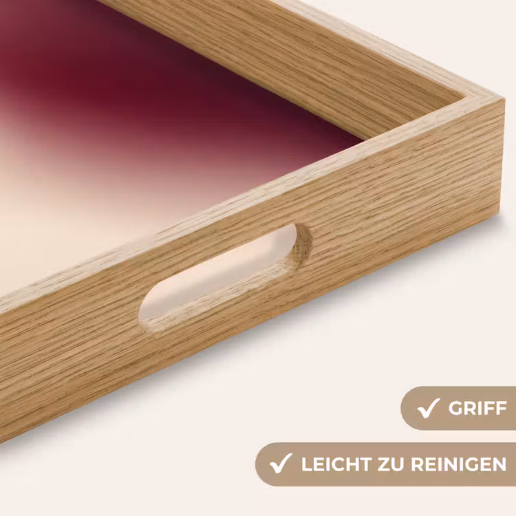 Tablett - Farbverlauf – Rot – Beige — 5