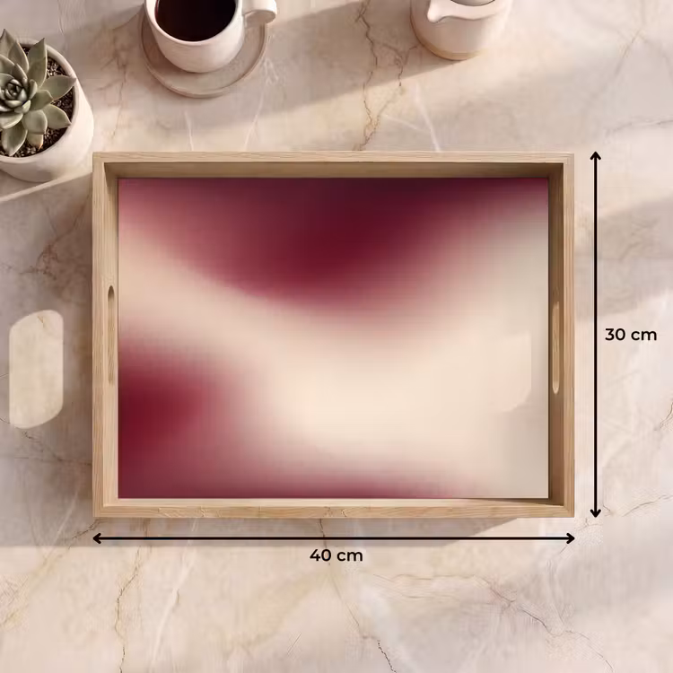 Tablett - Farbverlauf – Rot – Beige — 9