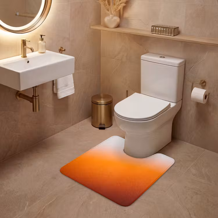 WC Vorleger - Farbverlauf – Orange – Abstrakt — 4