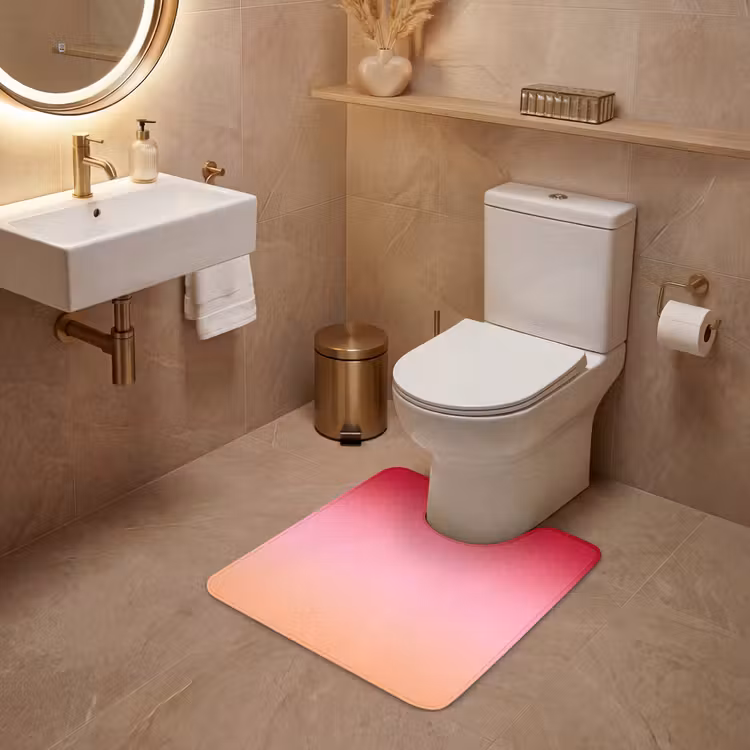 WC Vorleger - Farbverlauf – Rot – Rosa — 4