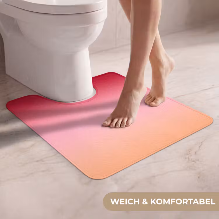 WC Vorleger - Farbverlauf – Rot – Rosa — 5