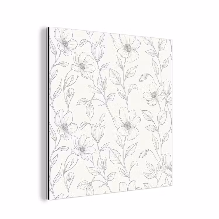 Alu-Dibond-Bild - Blumen – Linien – Muster — 1