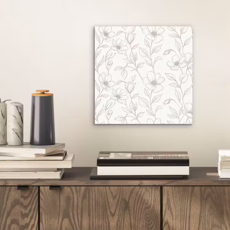 Alu-Dibond-Bild - Blumen – Linien – Muster — 2