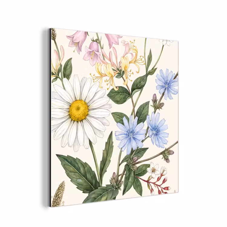 Alu-Dibond-Bild - Botanisch – Illustration – Farbenfroh — 1