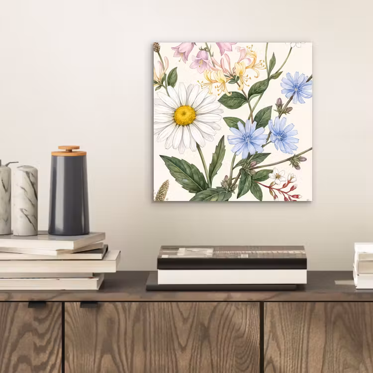 Alu-Dibond-Bild - Botanisch – Illustration – Farbenfroh — 2
