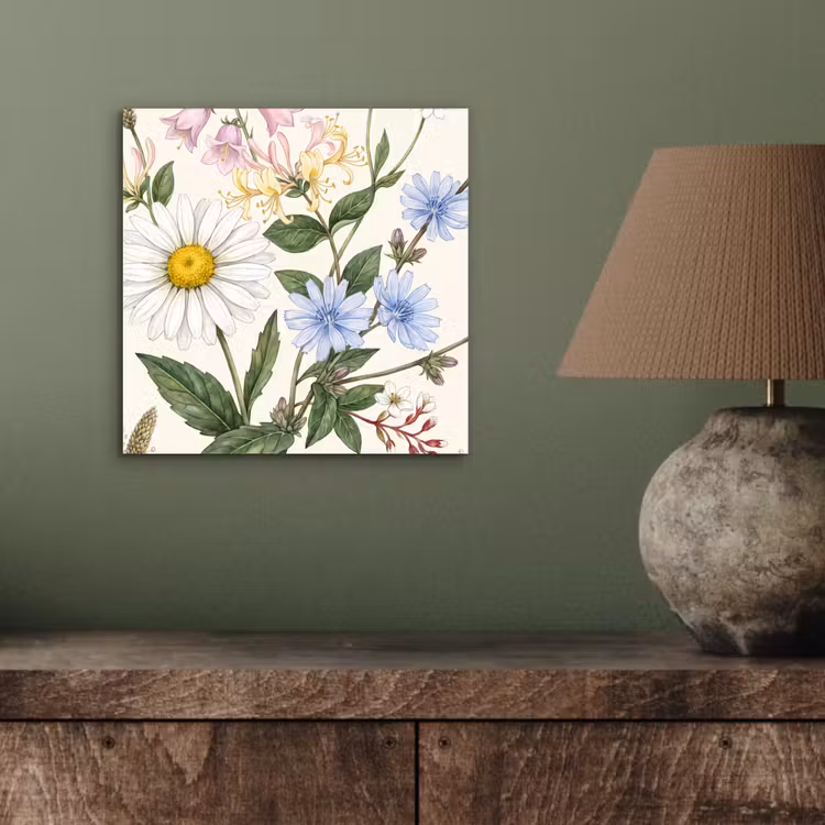 Alu-Dibond-Bild - Botanisch – Illustration – Farbenfroh — 3