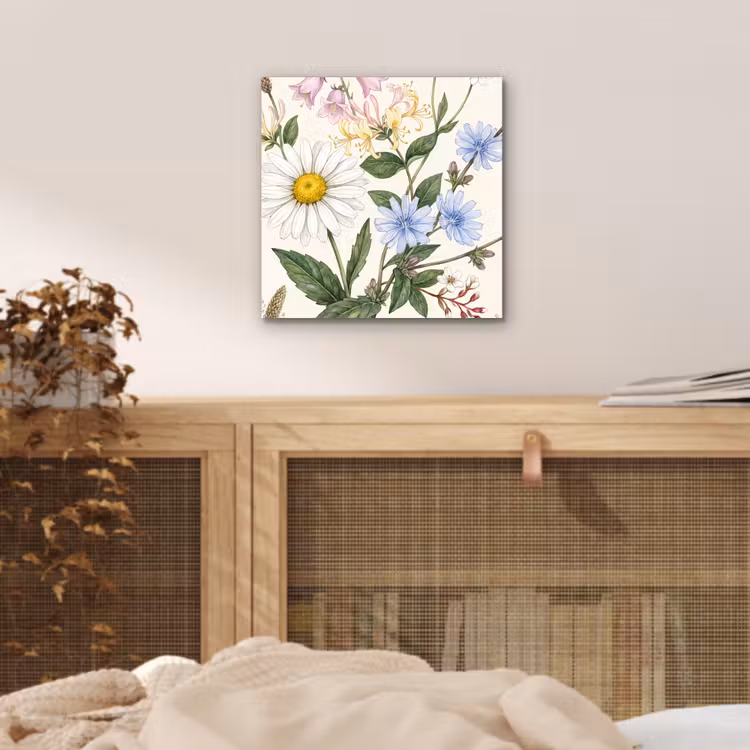 Alu-Dibond-Bild - Botanisch – Illustration – Farbenfroh — 4