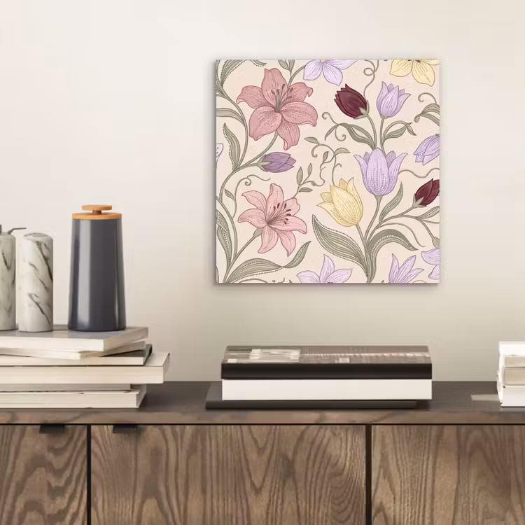 Alu-Dibond-Bild - Blumen – Illustration – Botanik — 2