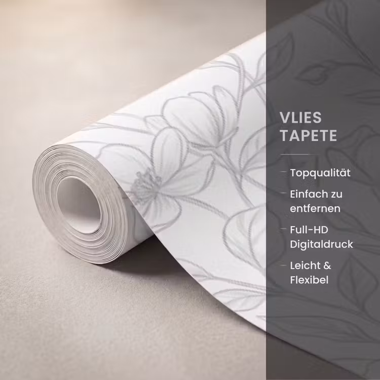 Tapete - Blumen – Linien – Muster — 3