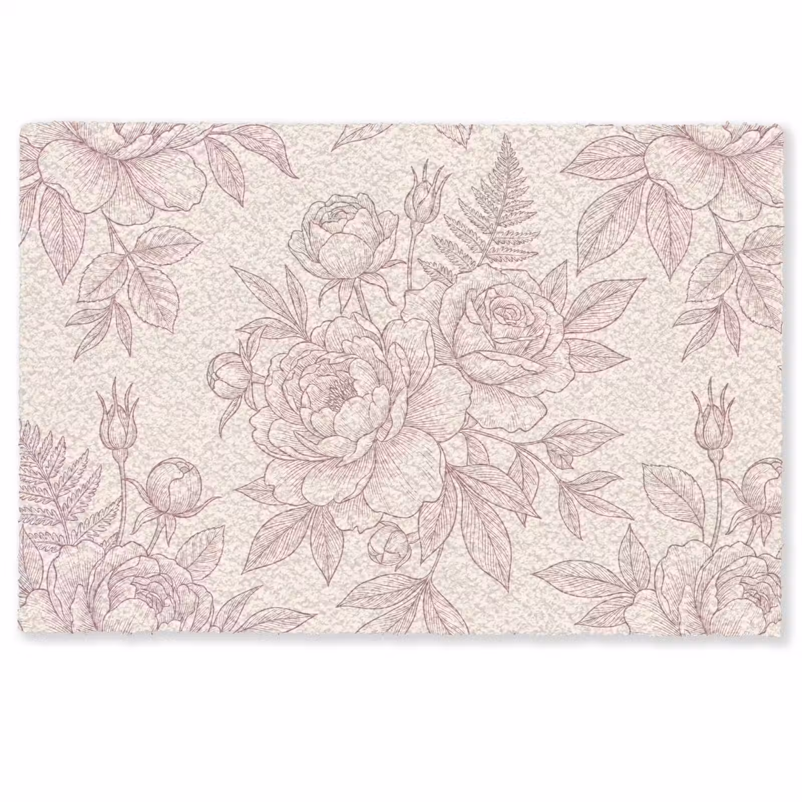 Fußmatte - Blumen – Strichzeichnung – Botanisch — 1