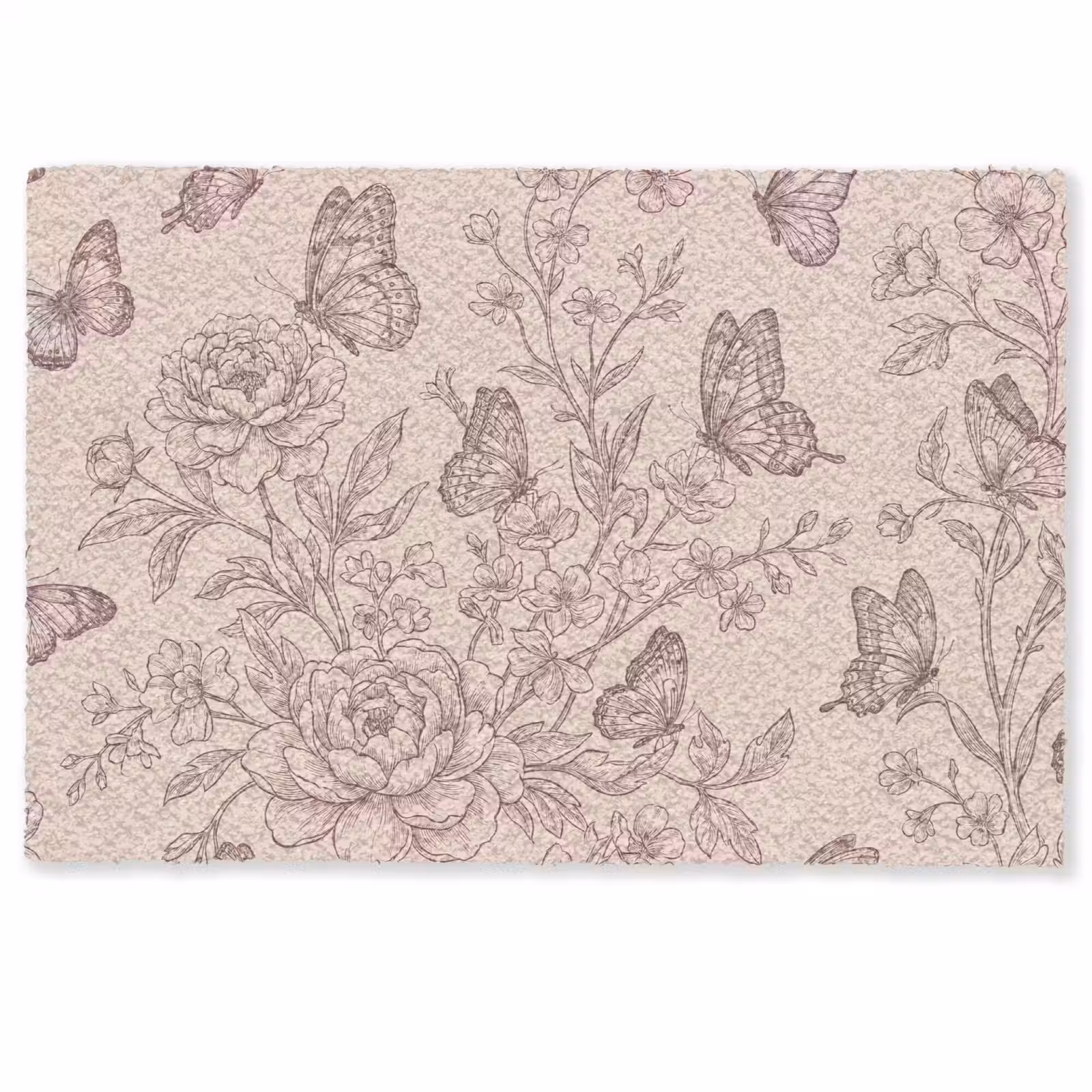Fußmatte - Schmetterling – Blumen – Muster — 1