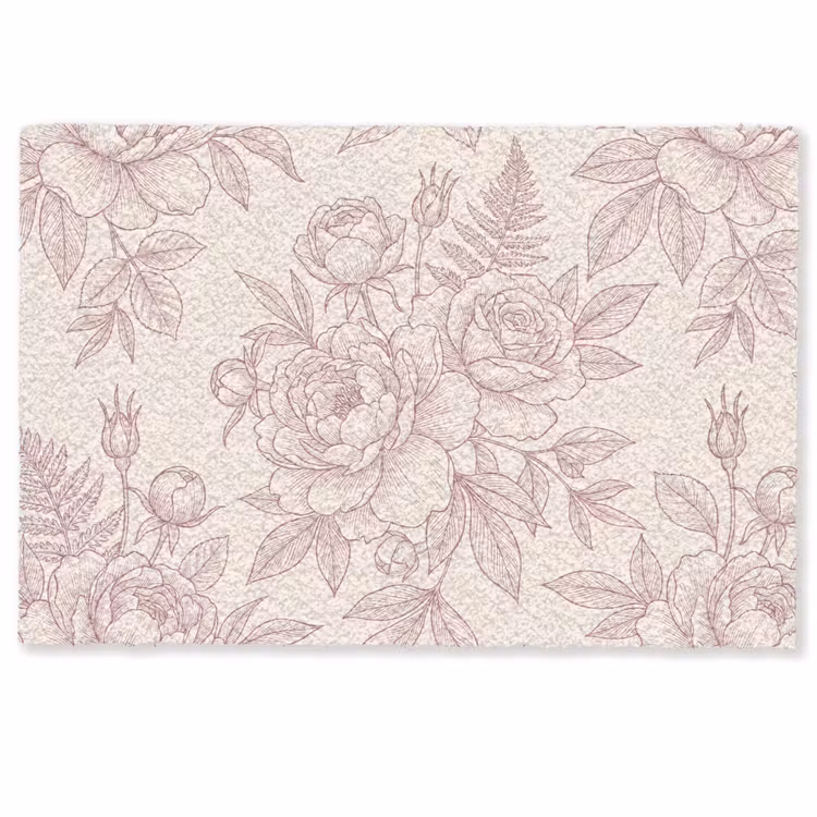 Fußmatte - Blumen – Strichzeichnung – Botanisch — 1