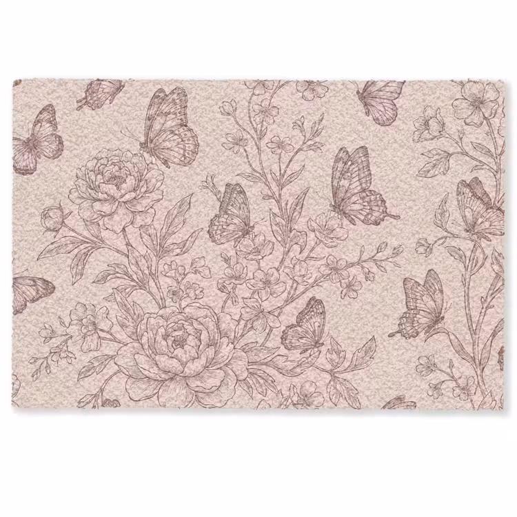 Fußmatte - Schmetterling – Blumen – Muster — 1