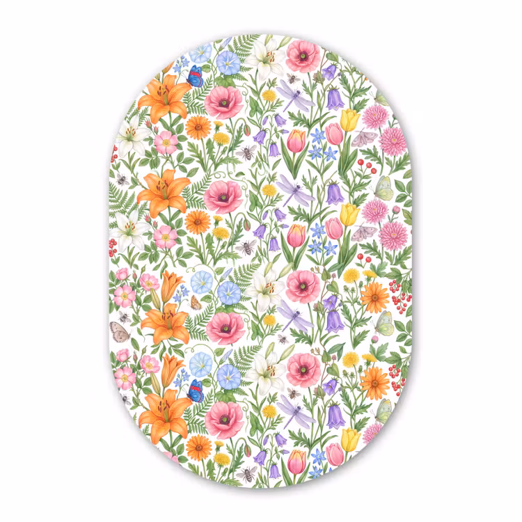 Forexbild Oval - Blumen – Natur – Farbenfroh — 1
